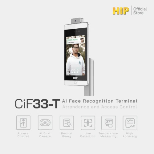 HIP เครื่องสแกนใบหน้า AI รุ่น CiF33-T