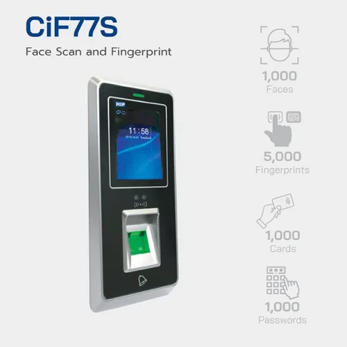 HIP Face Scan and Fingerprint Access Control รุ่น CiF77S-1