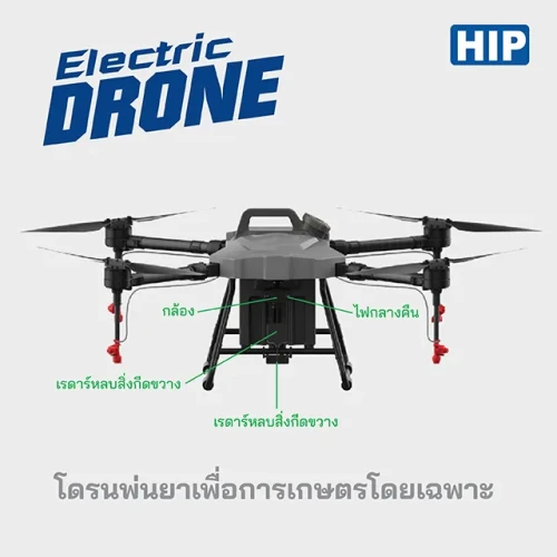 HIP โดรนพ่นยาเพื่อการเกษตร รุ่น E10