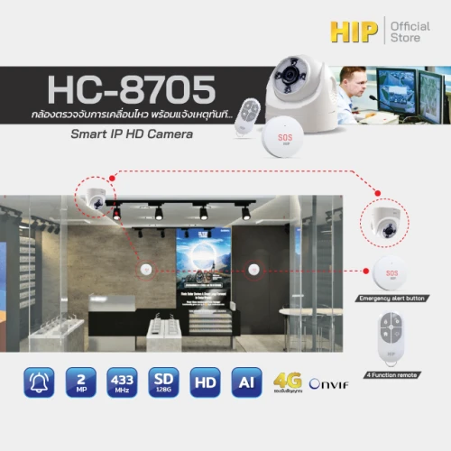 HIP Smart IP HD Camera รุ่น HC-8705