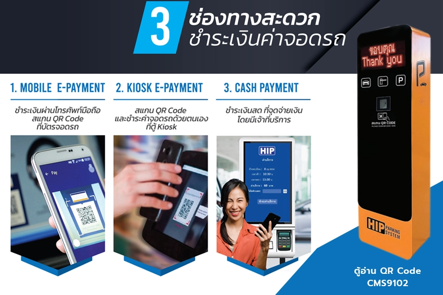 สแกนง่าย จ่ายเร็ว Smart Cashless Parking โซลูชันที่จอดรถอัจฉริยะ